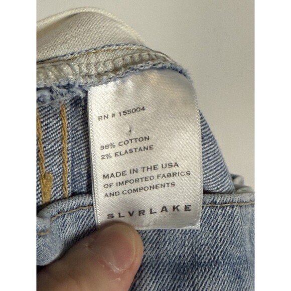 Slvrlake Women’s 26 London Crop Jeans Medium Wash Straight Leg High Waist Pants - Picture 11 of 11